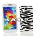 Silikónový obal Samsung Galaxy S5 - Zebra čierna