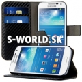 Kožený obal Samsung Galaxy S4 Mini - Carbon Wallet - čierna