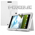 Kožený obal Asus MeMO Pad Smart ME301/ME301T - Stand - biela