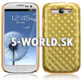 Zadný kryt Samsung Galaxy S3 - Argyle zlatá