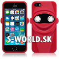 Silikónový obal iPhone 5 - Ninja červená