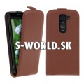 Kožený obal LG G2 Mini - Flip hnedá