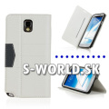 Kožený obal Samsung Galaxy Note III - Wallet Matt - biela