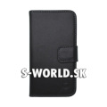 Kožený obal Nokia Lumia 635 - Wallet MN - čierna