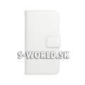 Kožený obal Samsung Galaxy Core LTE - Wallet MN - biela