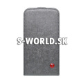 Kožený obal Samsung Galaxy S4 - Flip Scratch - čierna