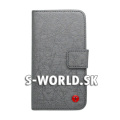 Kožený obal Samsung Galaxy S5 - Wallet Scratch - čierna