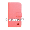 Kožený obal Samsung Galaxy S5 - Wallet Scratch - ružová