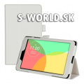 Kožený obal LG G Pad 8.0 (V490) - Stand - biela