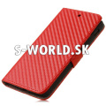 Kožený obal LG Google Nexus 5 - Carbon Wallet - červená