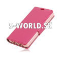 Kožený obal Sony Xperia Z1 Compact - Wallet Stand - ružová