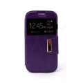 Kožené púzdro pre Samsung Galaxy Ace 4 (SM-G357FZ) – Flip View - fialová