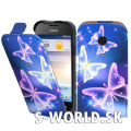 Kožený obal Huawei Ascend Y330 - Flip Fantasy - modrá
