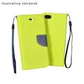 Kožený obal LG F60 (D390N) - Wallet Fancy - limetková