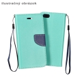 Kožený obal LG F60 (D390N) - Wallet Fancy - mentolová