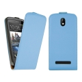 Kožený obal HTC Desire 500 - Flip Slim modrá