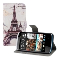 Kožený obal HTC Desire 500 - Wallet Paris