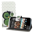 Kožený obal HTC Desire 500 - Wallet Owl Design 3