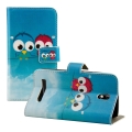 Kožený obal HTC Desire 500 - Wallet Birds