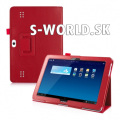 Kožený obal Huawei MediaPad 10 Link - Stand - červená