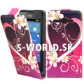 Kožený obal Huawei Ascend Y530 - Flip Love Heart