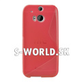 Silikónový obal HTC One M8 - TPU - červená