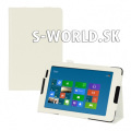 Kožený obal Lenovo A8-50 - Stand - biela