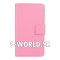 Kožený obal LG L9 II D605 - Wallet - ružová