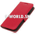 Kožený obal Samsung Galaxy Trend Lite - Wallet - červená