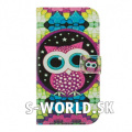 Kožený obal Samsung Galaxy S3 - Wallet Owl Design 6