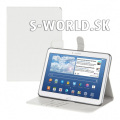 Kožený obal Samsung Galaxy Tab 4 10.1 - Wallet Slim - biela