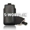 Kožené vsuvkové puzdro pre S.Galaxy S5/Galaxy A5/Xperia M2/LG G2 - Slim Deluxe Pull Up čierna