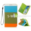 Kožený obal Samsung Galaxy Note III - Wallet Stripes - khaki