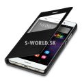 Kožený obal Huawei P8 Lite - Easy View - čierna