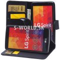 Kožený obal LG Spirit (H420/H440N) - Wallet EC - čierna
