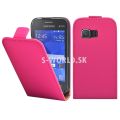 Kožený obal Samsung Galaxy Young 2 - Flip Slim - ružová