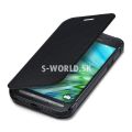Kožený obal Samsung Galaxy Xcover 3 (G388) - Flip Cover - čierna