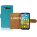 Kožený obal Lenovo A916 - Wallet - modrá