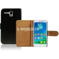 Kožený obal Lenovo A806 (Golden Warrior A8) - Wallet - čierna