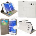 Koženkový obal Samsung Galaxy Ace 4 (G357) - Wallet - biela
