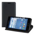 Kožený obal Samsung Galaxy S II - Wallet Slim - čierna