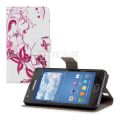 Kožený obal Samsung Galaxy S II - Wallet Blumen Design 1