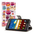 Kožený obal Samsung Galaxy S II - Wallet Owl Design 1