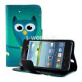 Kožený obal Samsung Galaxy S II - Wallet Owl Design 7