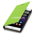 Kožený obal Huawei P8 Lite - Flip Cover - zelená
