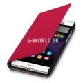 Kožený obal Huawei P8 Lite - Flip Cover - červená