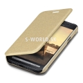 Kožený obal Samsung Galaxy Xcover 3 (G388) - Flip Cover - zlatá