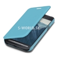 Kožený obal Samsung Galaxy Xcover 3 (G388) - Flip Cover - modrá