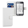 Kožený obal Samsung Galaxy Xcover 3 (G388) - Wallet - biela