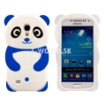 Silikónový obal Samsung Galaxy S IV Mini - Panda - modrá